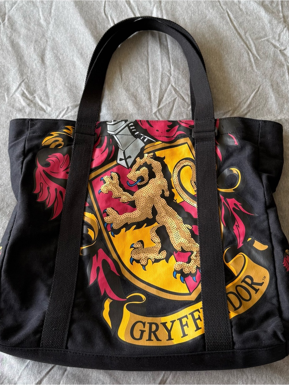 Gryffindor Crest Tote or Bag - Black, Gold, Red